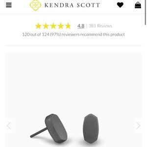 Kendra Scott Barrett Stud Earrings in Gunmetal